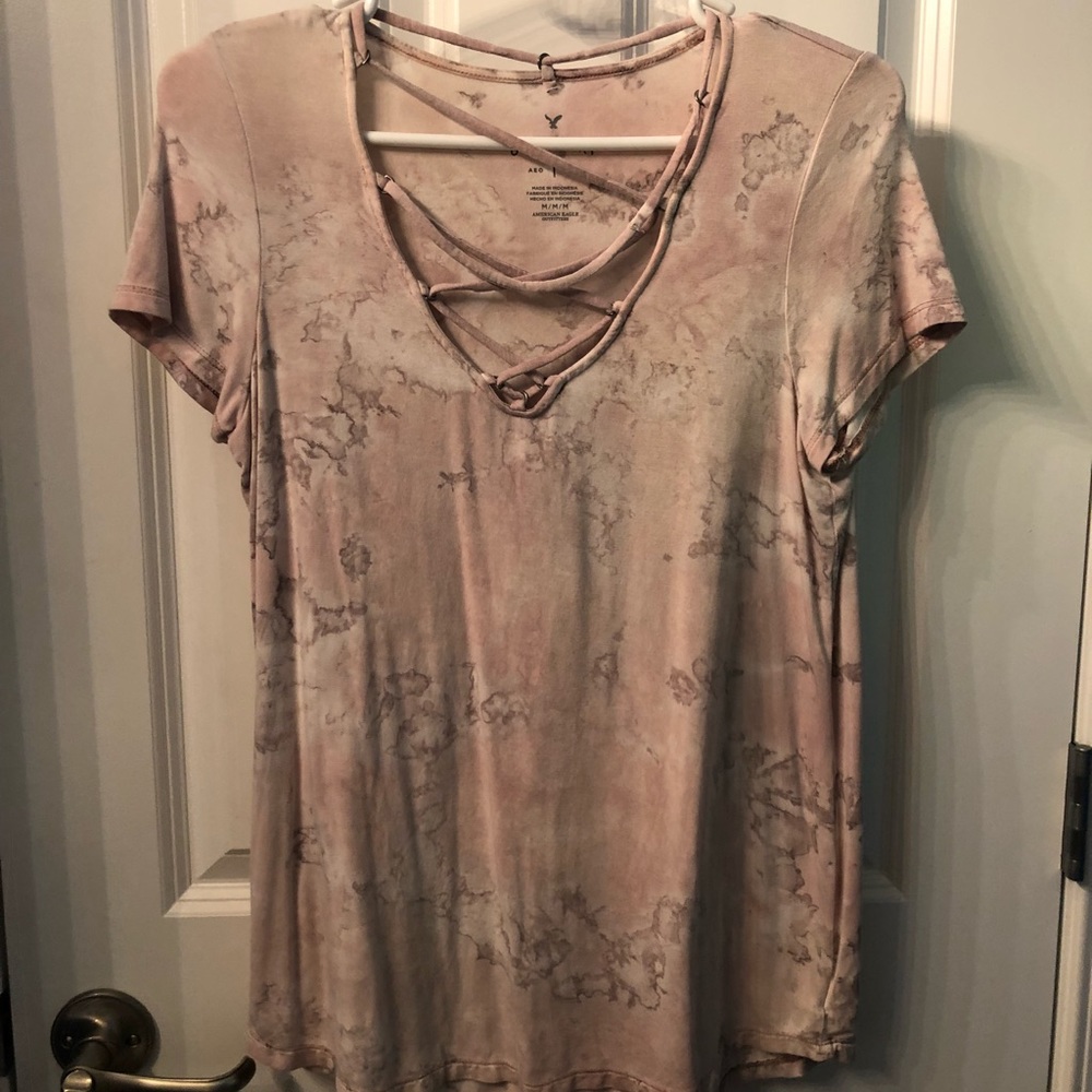 American Eagle Girls Short Sleeve Lace-Up